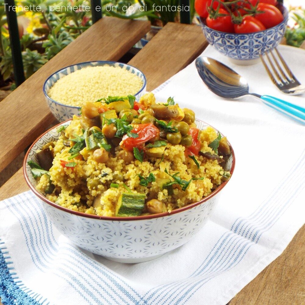 Cous cous al curry con pollo e verdure