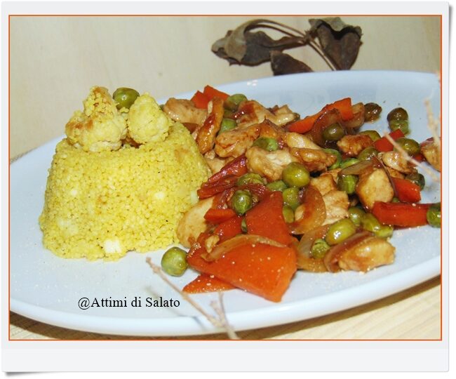 Cous cous al curry con pollo e verdure