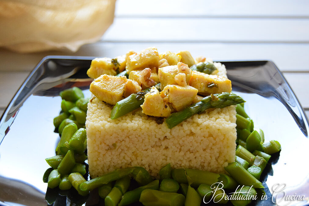 Cous cous con asparagi e pollo allo zafferano