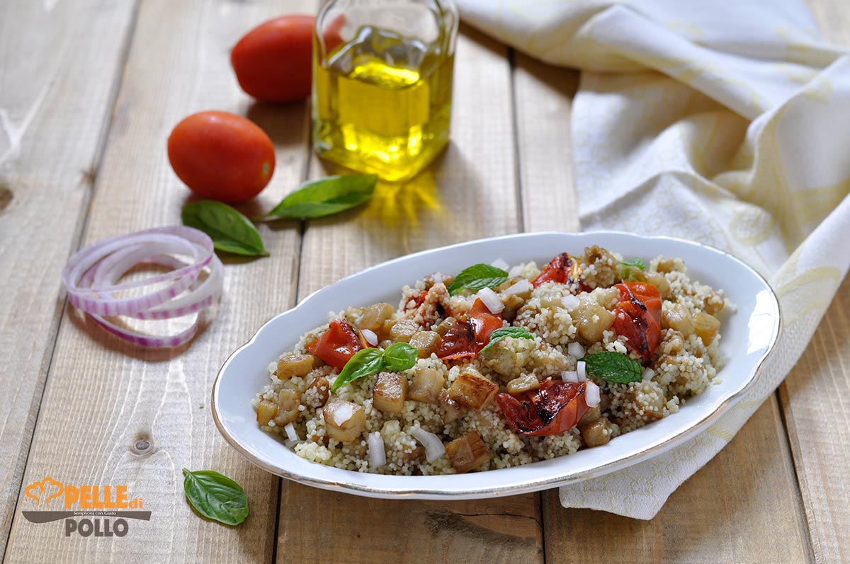 Cous cous con melanzane e pomodorini