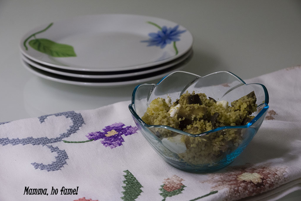 Cous Cous con pesto e melanzane