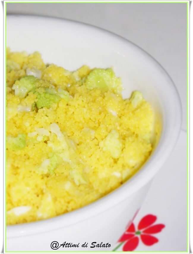 Cous cous con provola e broccolo romano