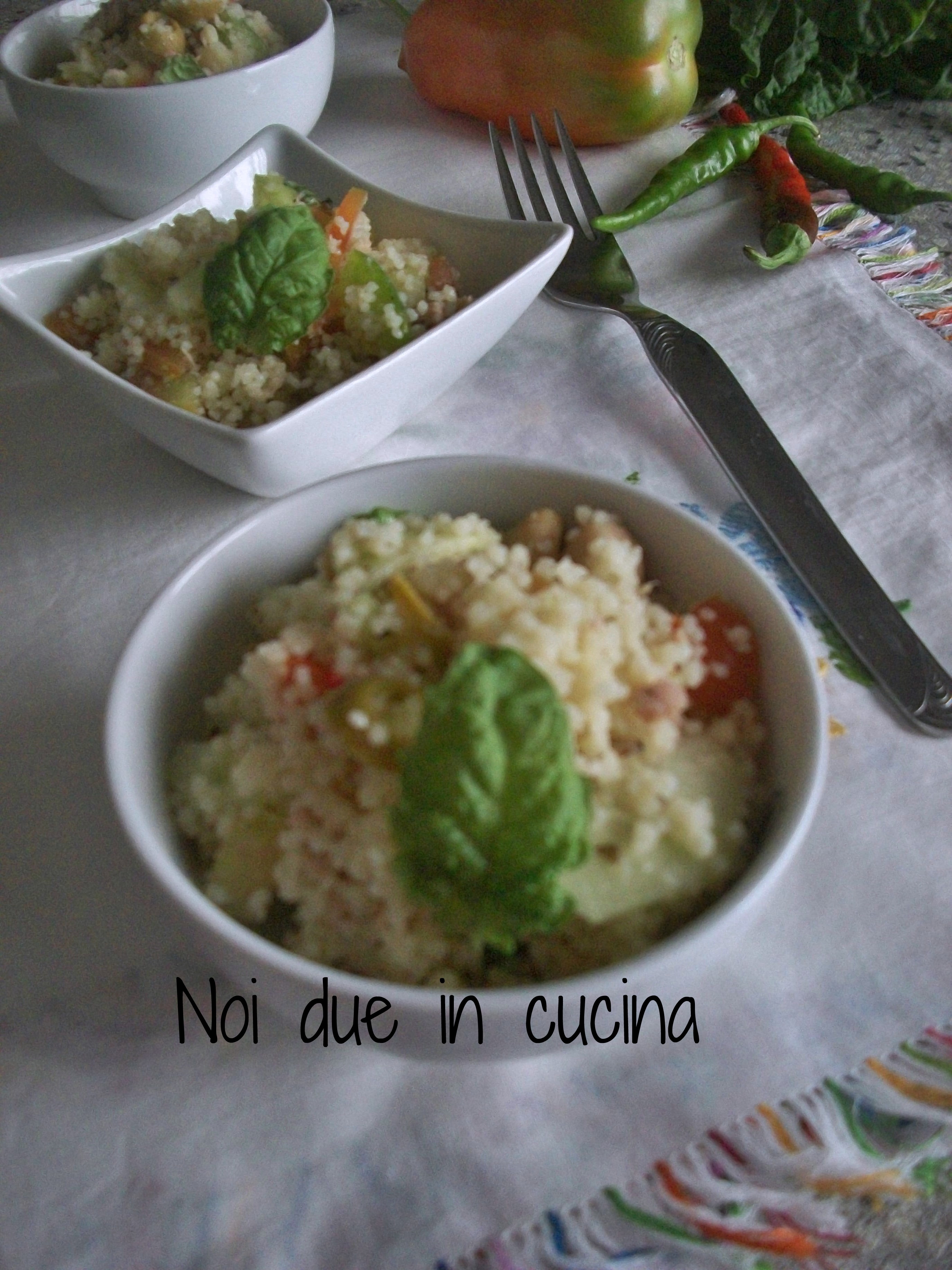 Cous cous con tonno ceci e verdure