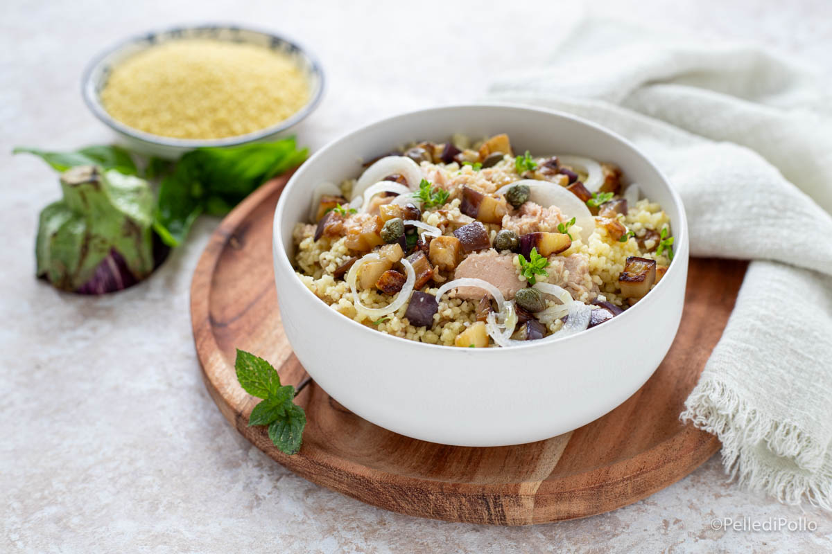 Cous cous con tonno e melanzane