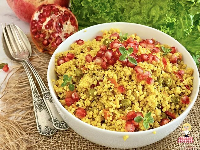 Cous cous di natale con melograno