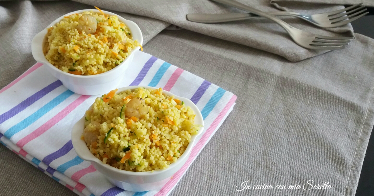Cous cous freddo ai gamberi