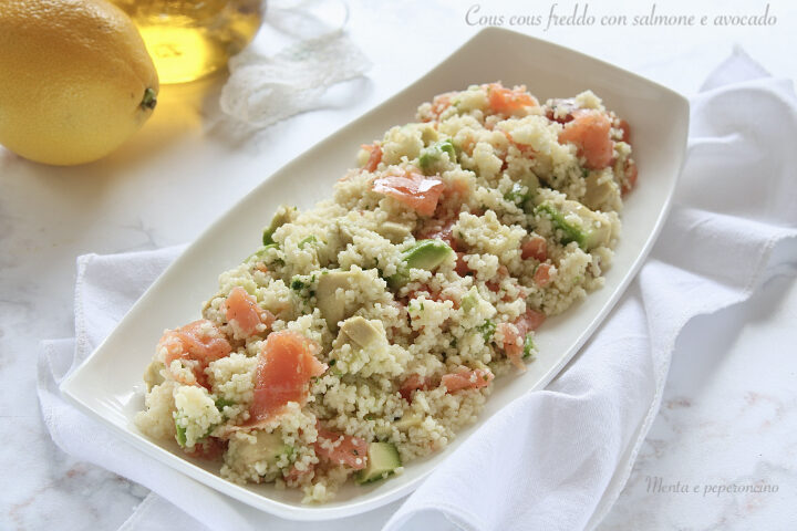 Cous cous freddo con salmone e avocado
