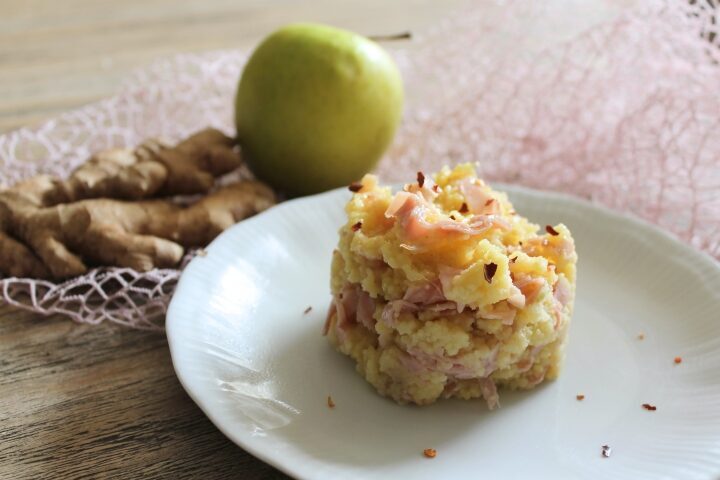Cous cous mele, zenzero e cotto