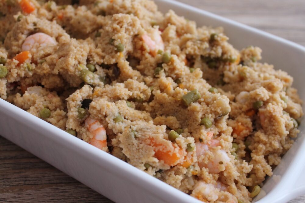 Cous cous ratatouille e gamberi – cous cous con le verdure in arrivo!