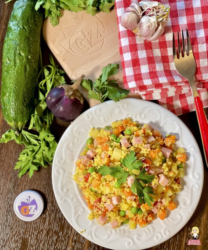 Cous cous veloce con prosciutto e verdure