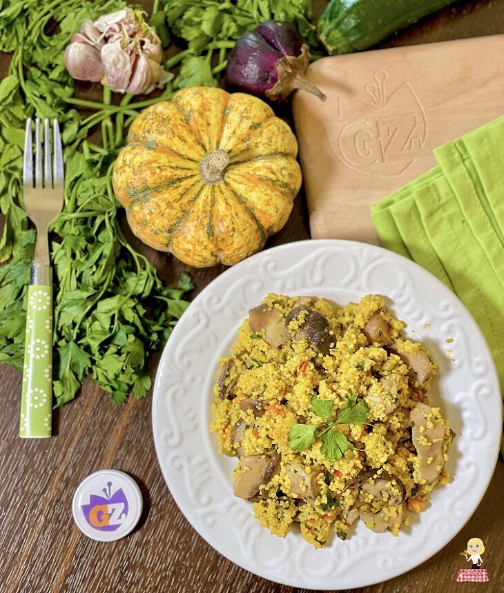 Cous cous zucca e funghi  