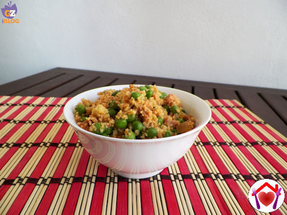 Couscous con piselli e paprika