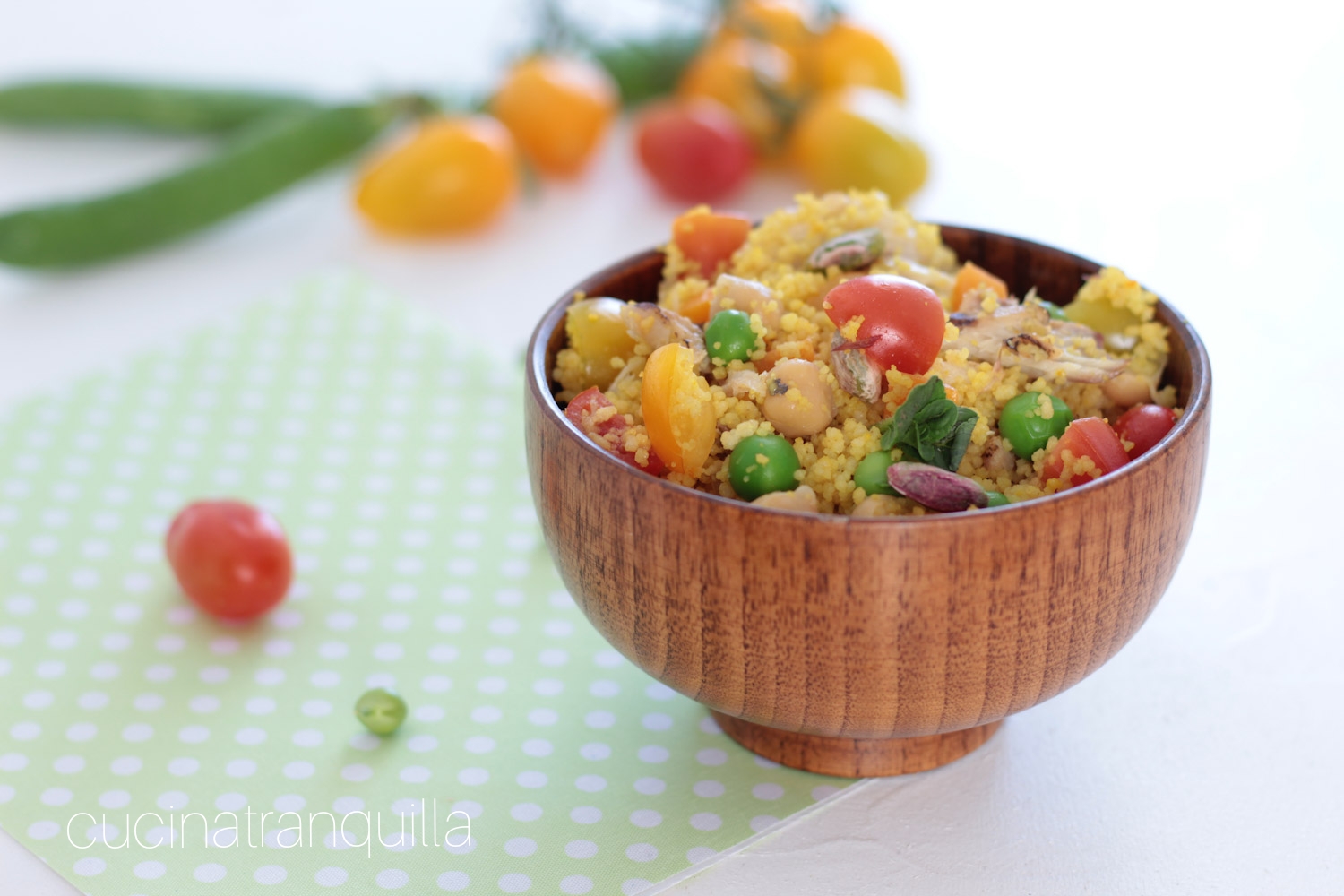 Couscous con verdure e sgombro