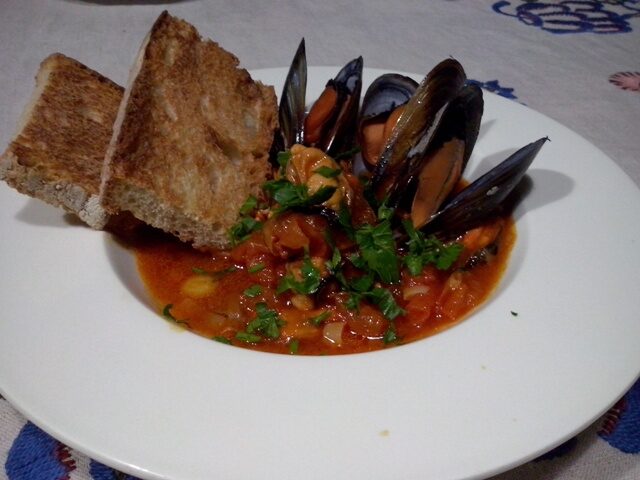 Cozze allo zafferano