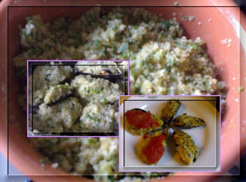 Cozze gratinate al forno con erbe miste