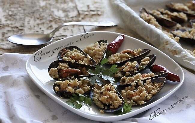 Cozze gratinate al forno