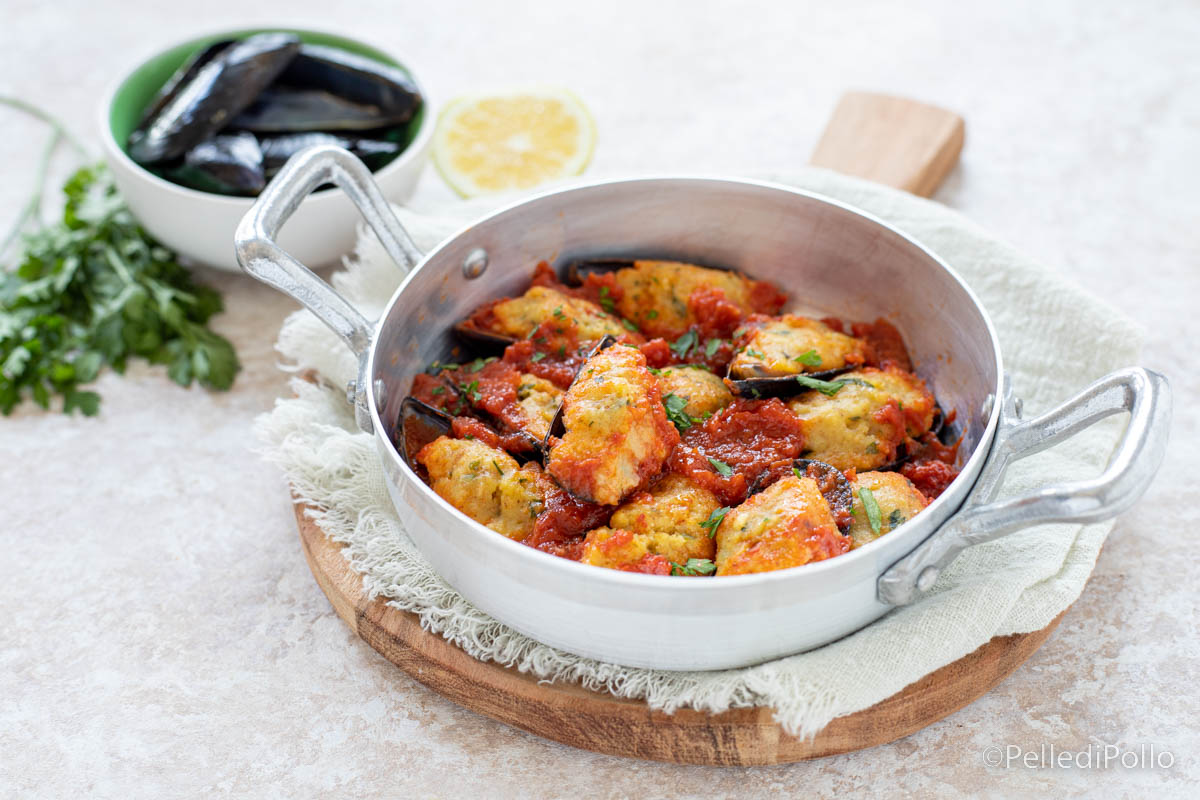 Cozze ripiene in umido
