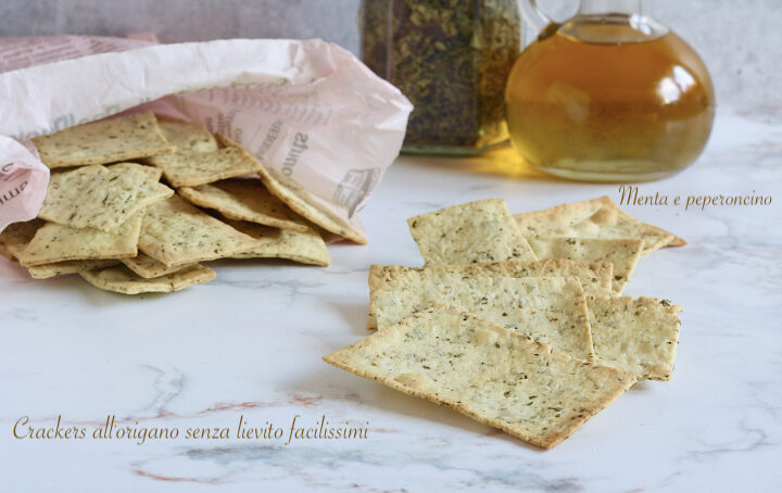 Crackers all’origano senza lievito facilissimi