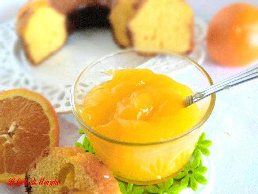 Crema all’arancia orange curd senza uova e burro
