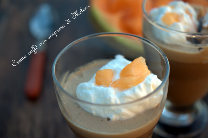 Crema caff con sorprese di melone