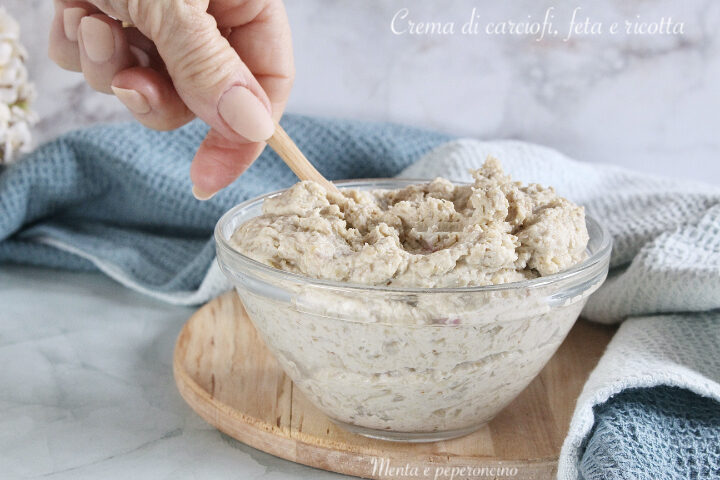 Crema di carciofi, ricotta e feta