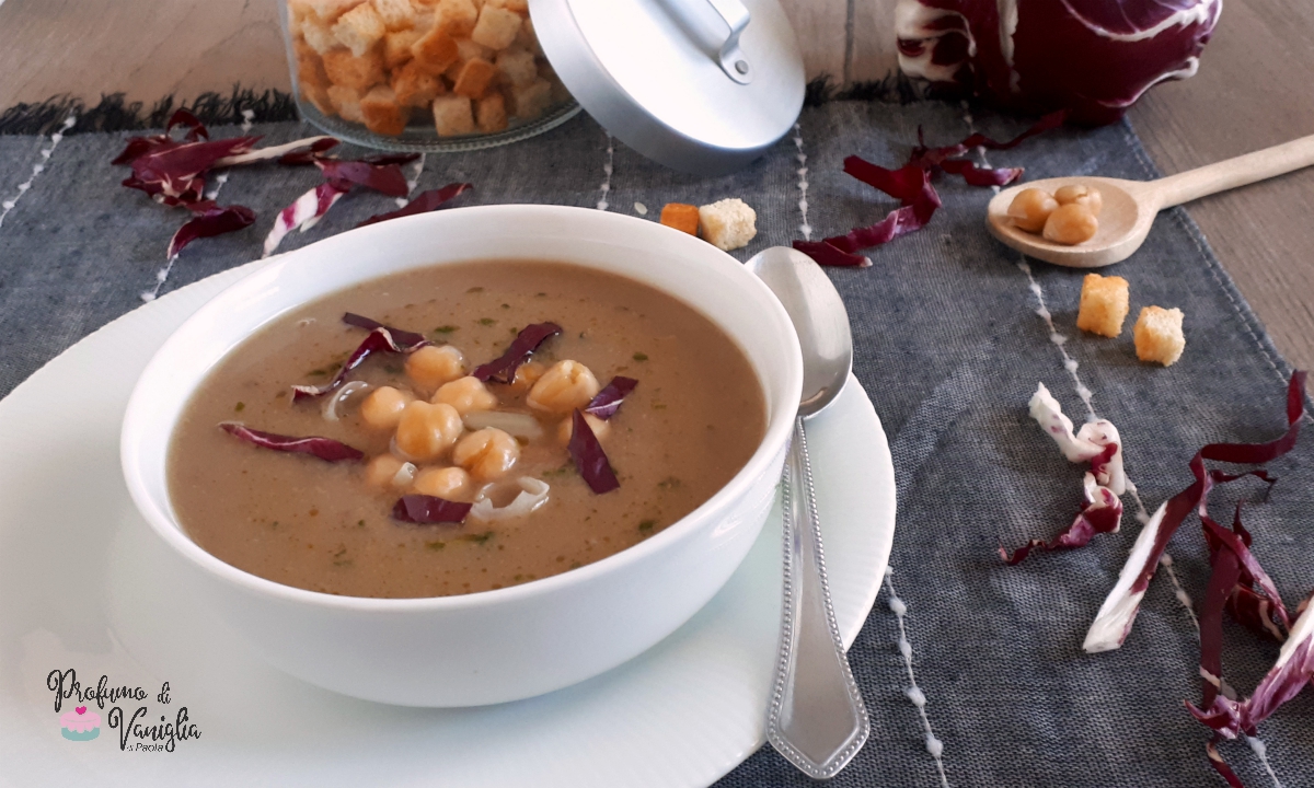Crema di ceci, ricetta con radicchio