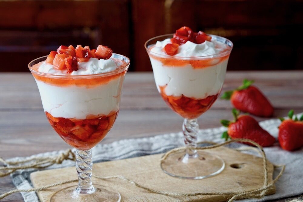 Crema di fragole e ricotta