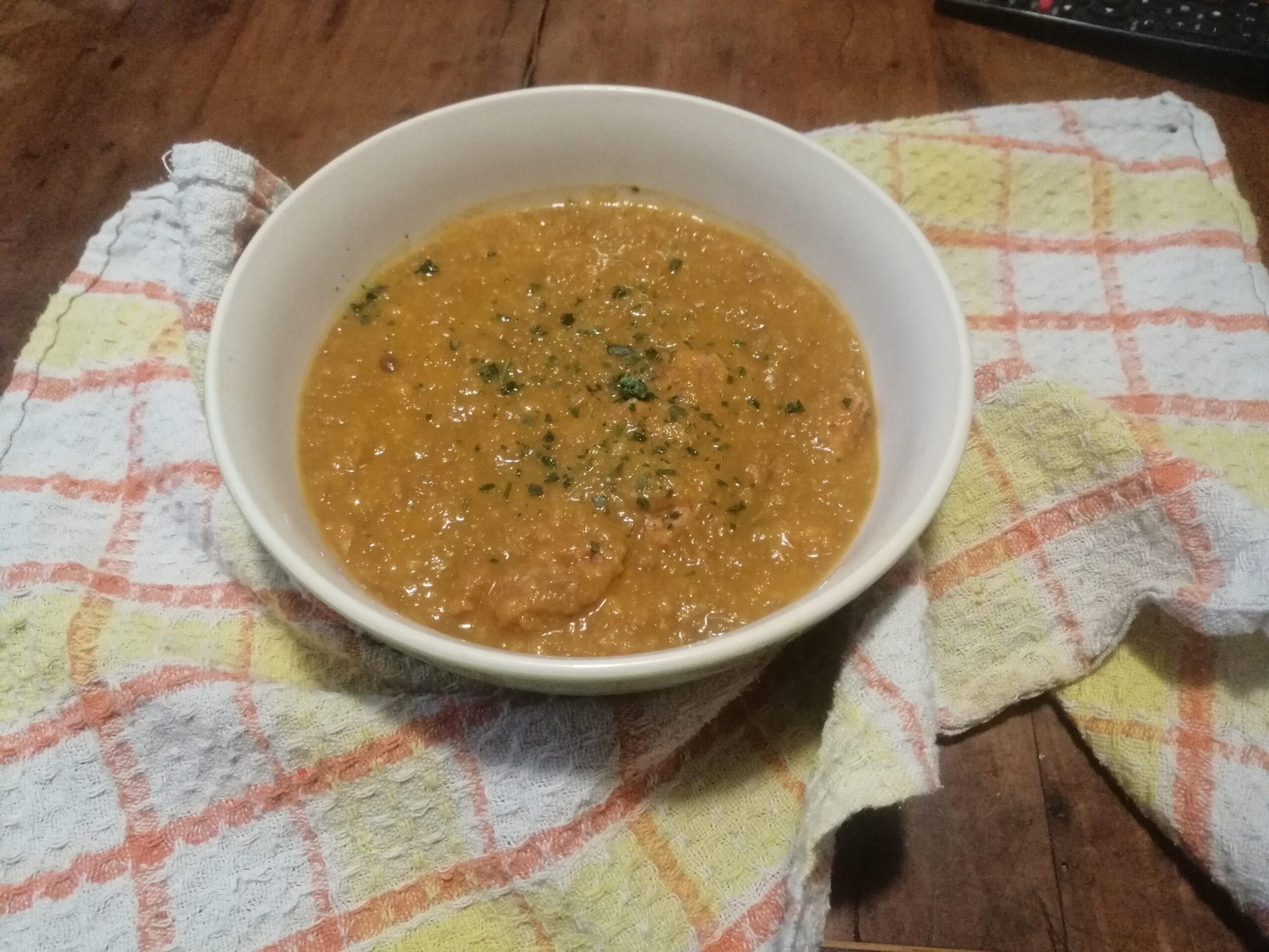 Crema di lenticchie con zampone