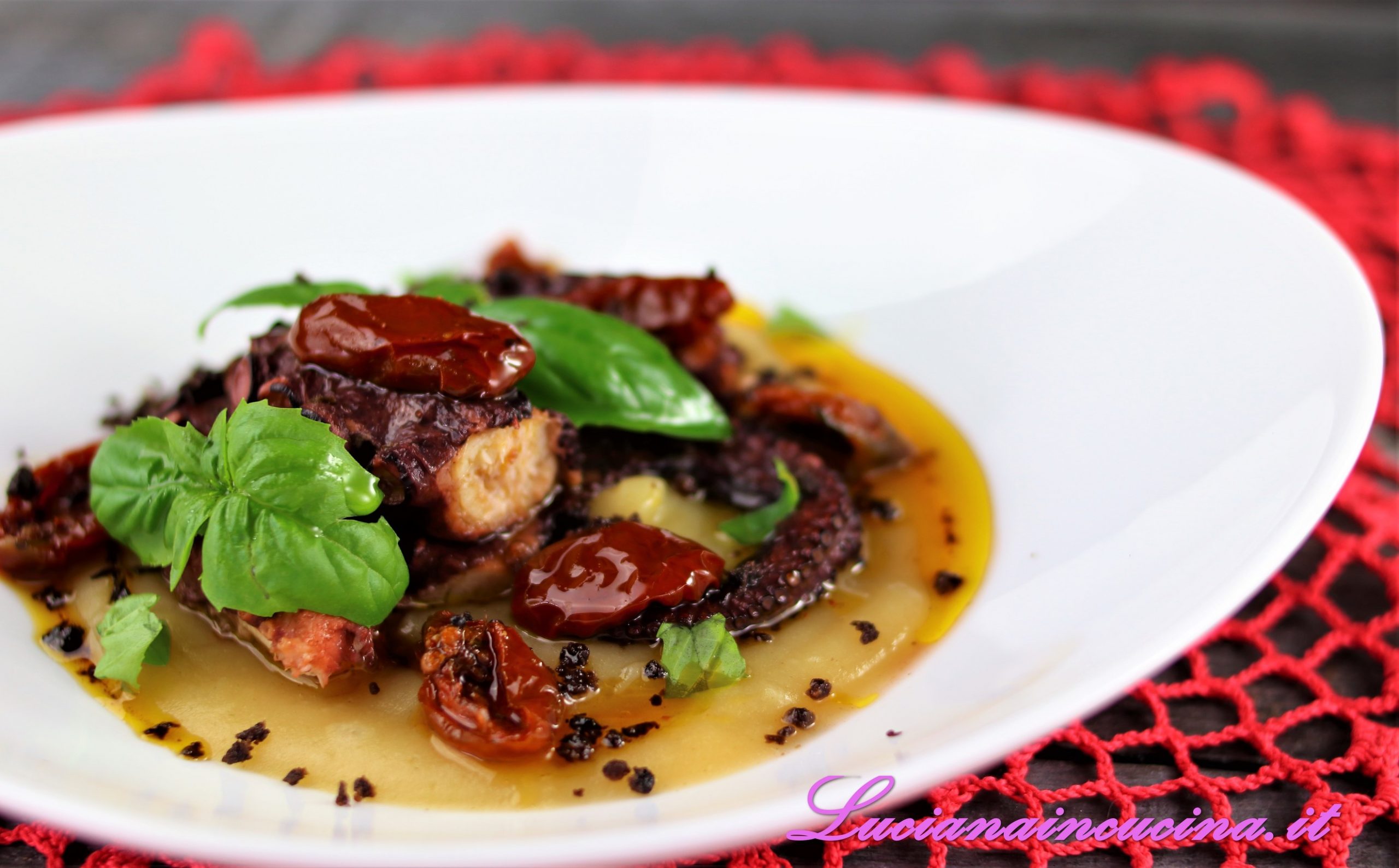 Crema di patate con polpo
