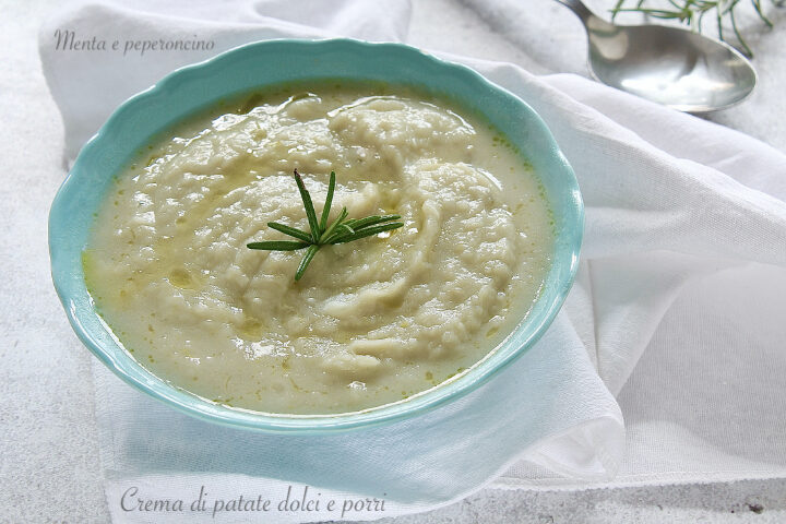 Crema di patate dolci e porri