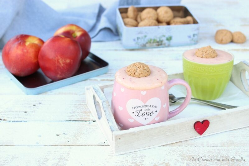 Crema di pesche senza latte e farina