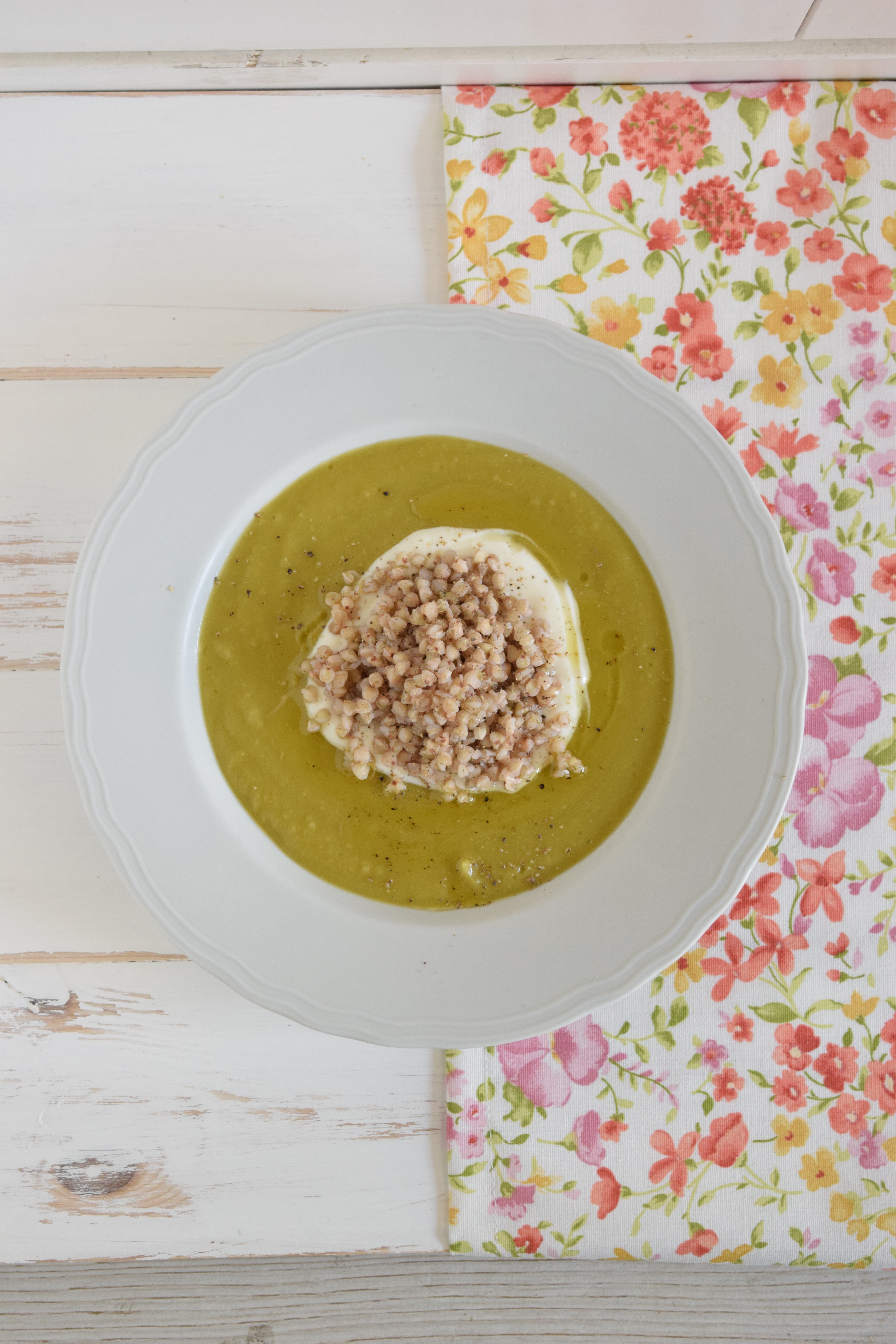 Crema di piselli e grano saraceno