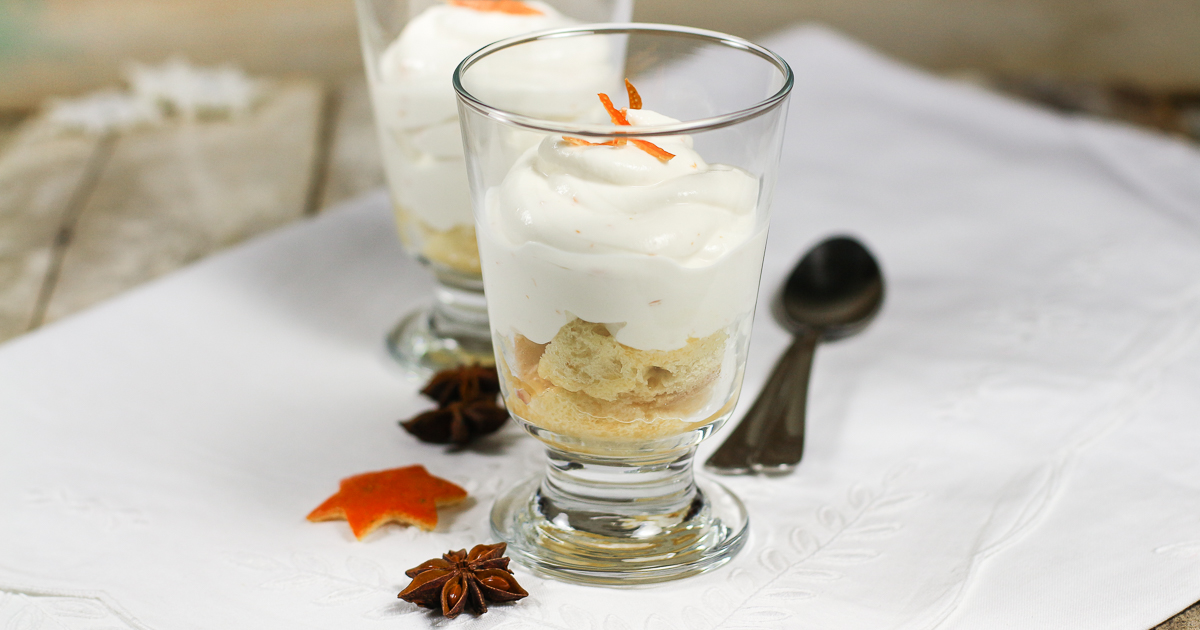 Crema di ricotta con la scorza delle clementine e anice stellato
