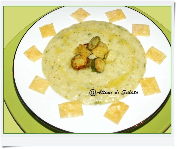 Crema di riso e zucchine