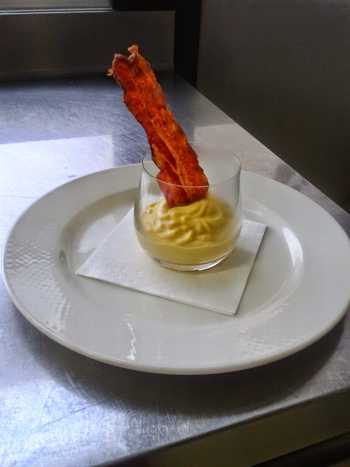 Crema di zucca con bacon croccante
