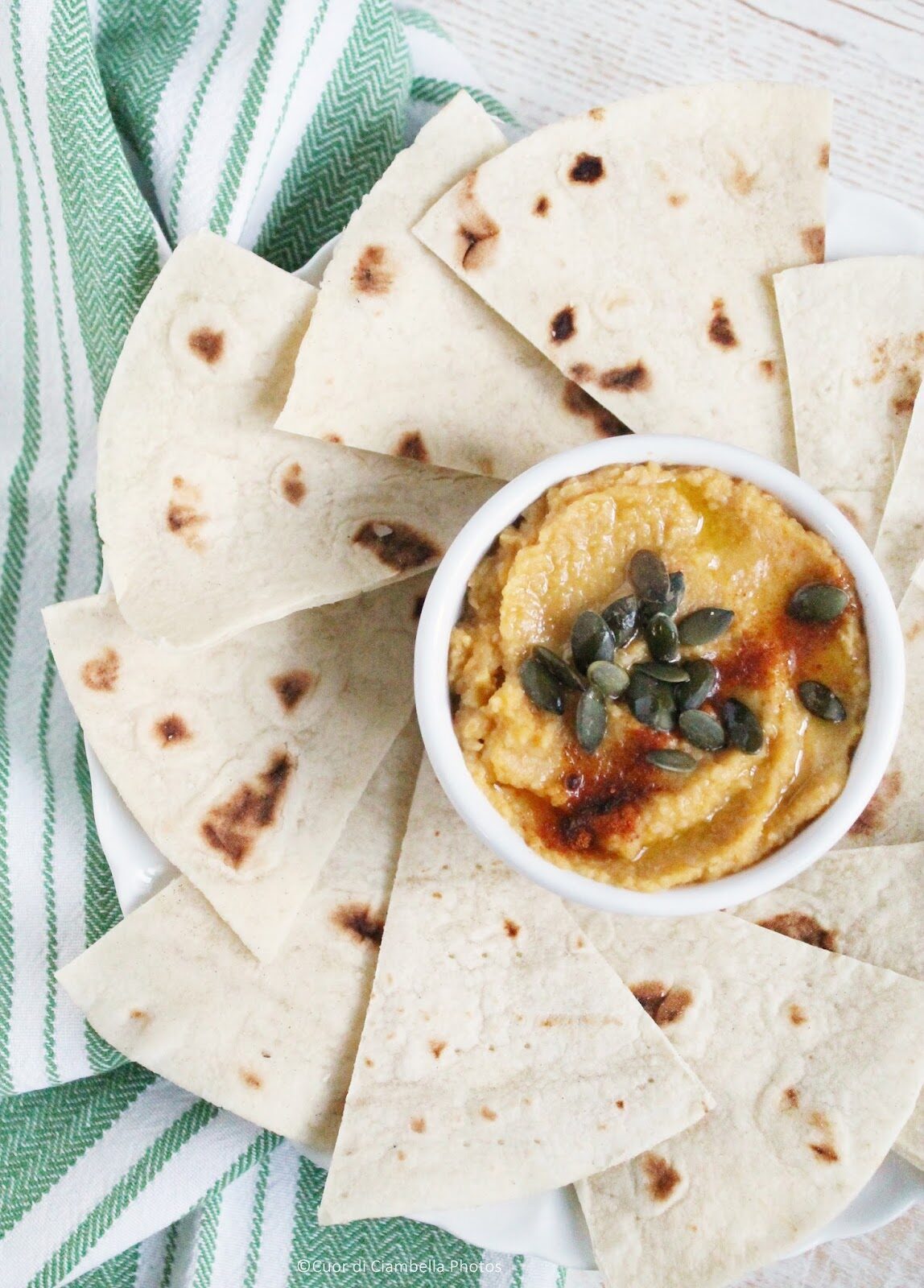 Crema di Zucca e Ceci con Chips di Piadina all’olio d’oliva!