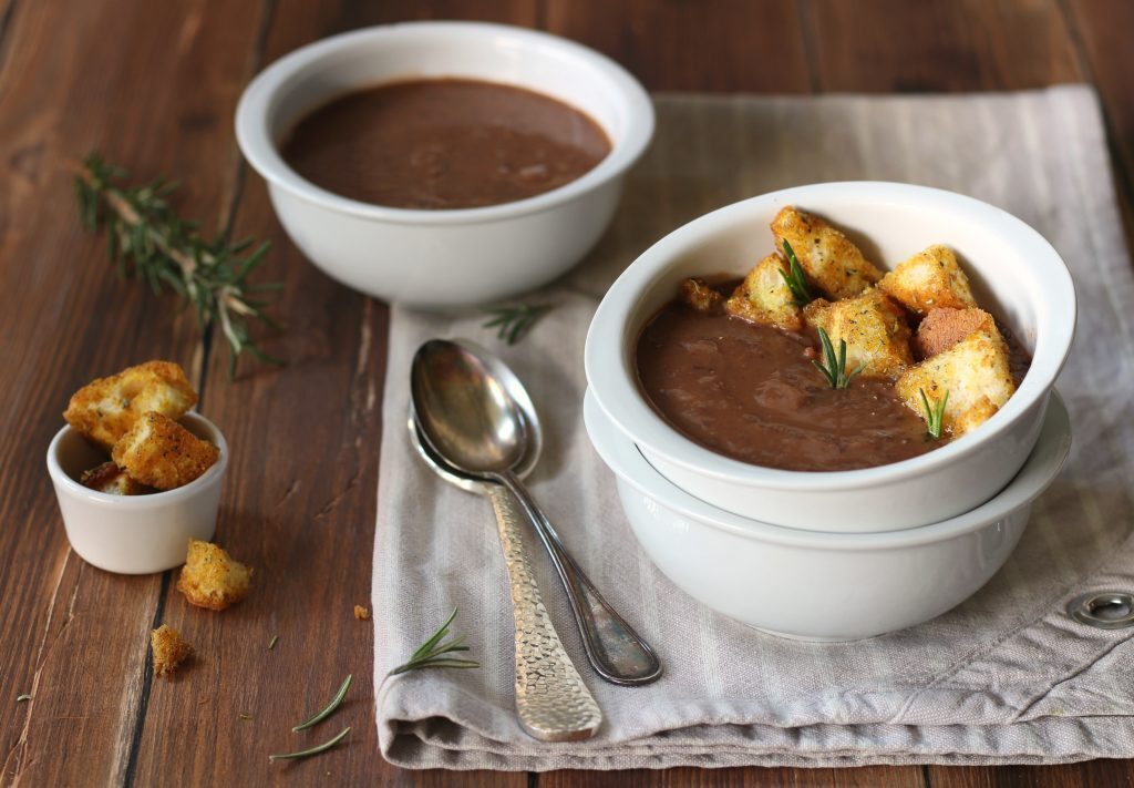 Crema di zucca e fagioli rossi al rosmarino