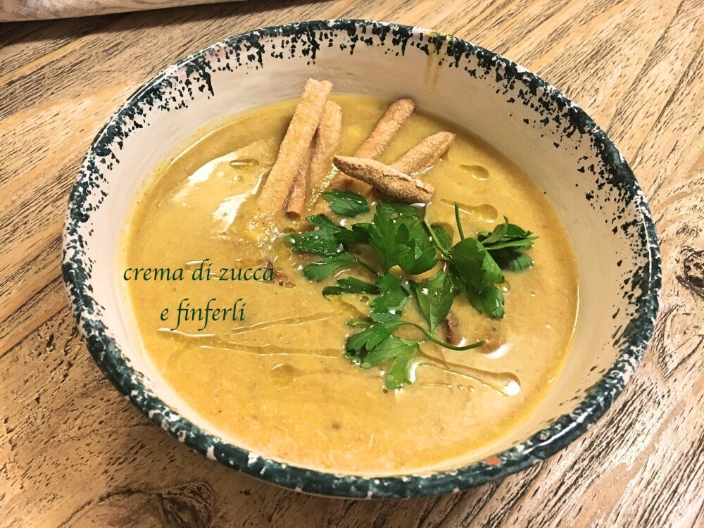 Crema di zucca e finferli