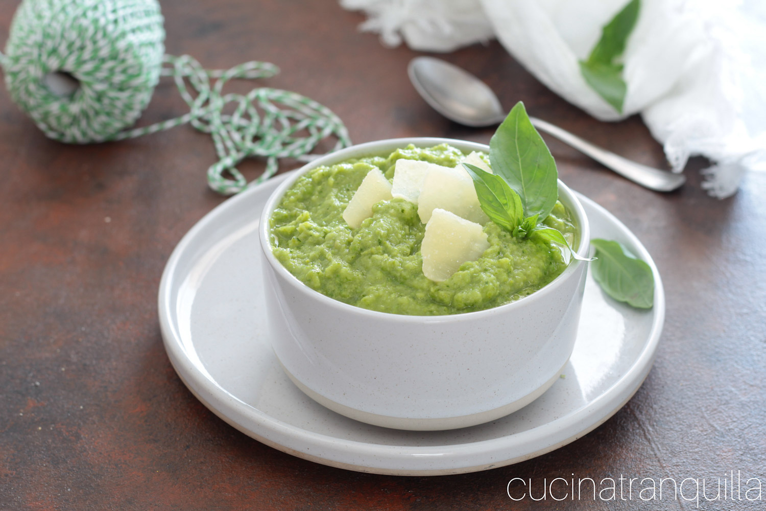 Crema di zucchine e piselli