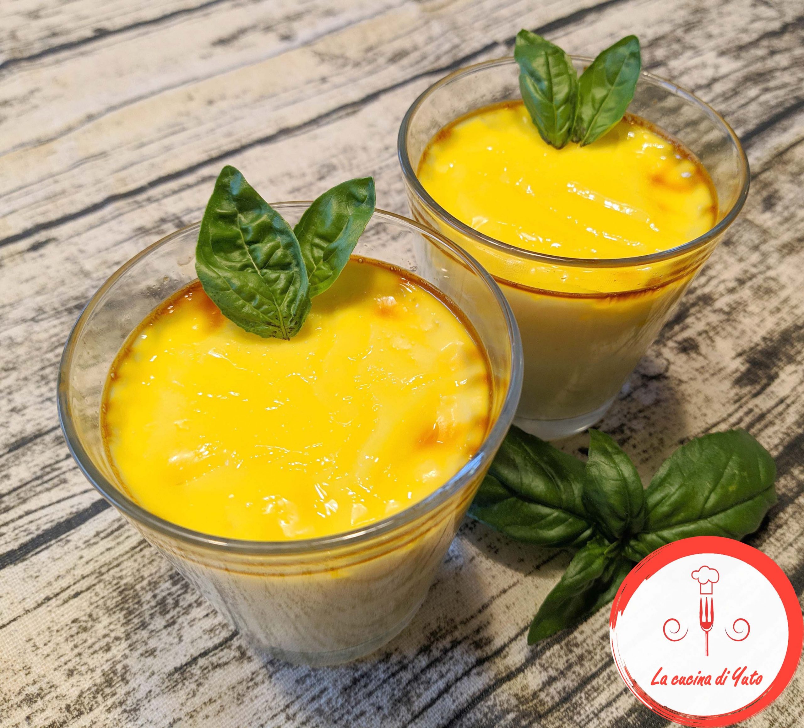 Crema dolce al basilico