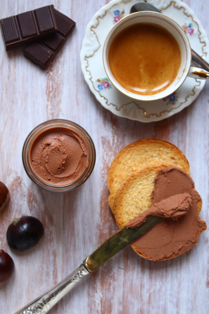 Crema spalmabile di castagne cioccolato e rum