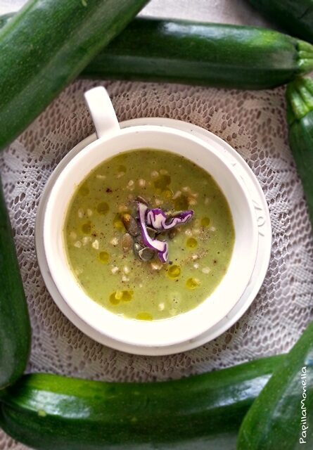 Cremosa di zucchine e mela allo zenzero