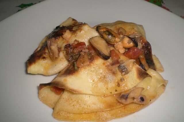 Crêpes ai frutti di mare
