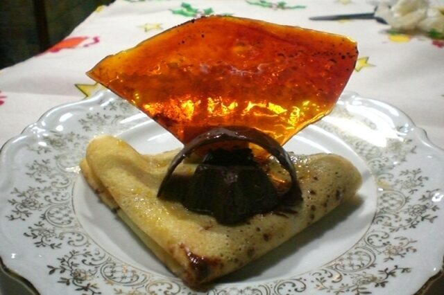 Crêpes alla marmellata d’arance e cioccolato