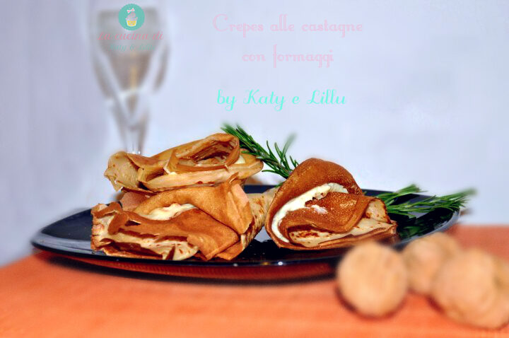 Crepes di castagne formaggio e noci
