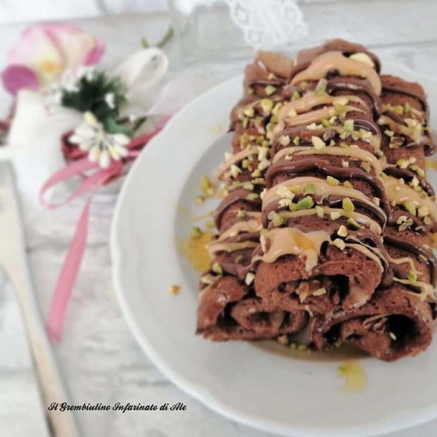 Crepes fit all’albume e cacao