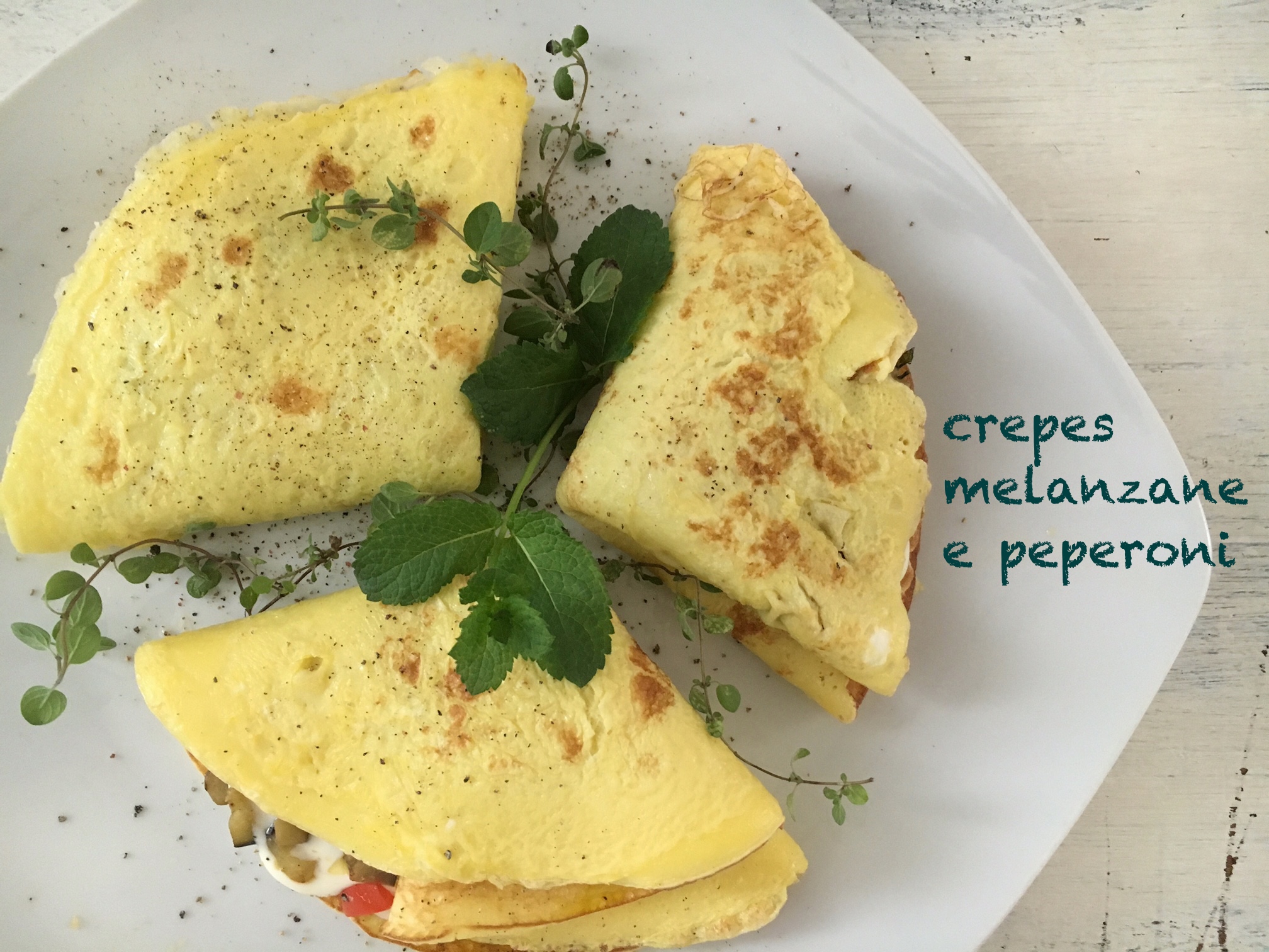 Crepes melanzane e peperoni glutenfree lactosefree