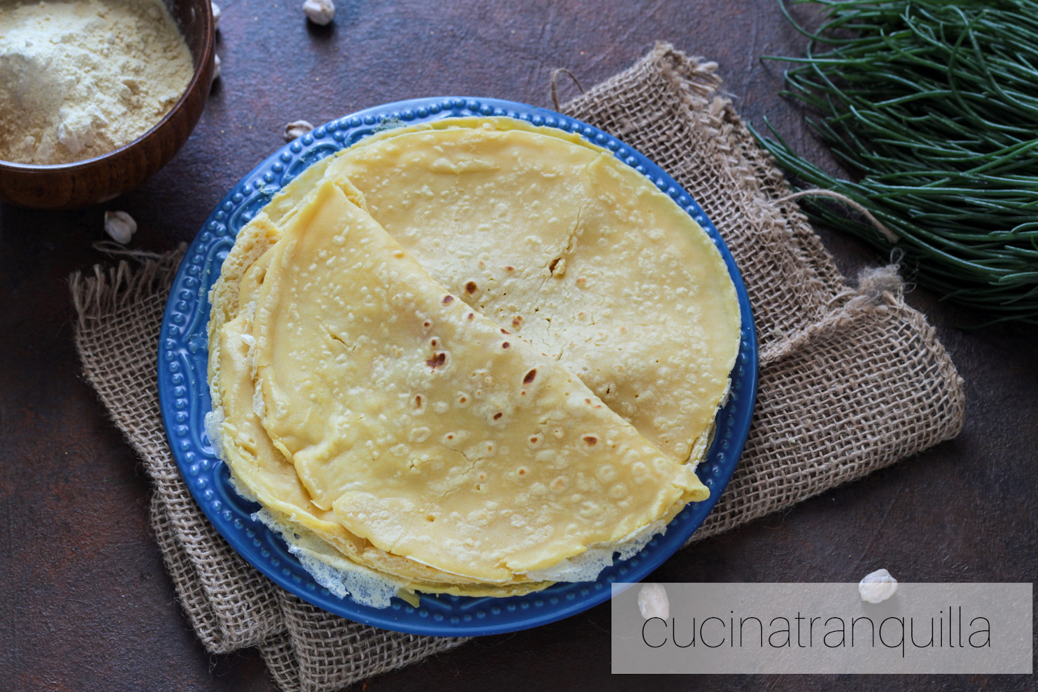 Crepes morbide con farina di ceci