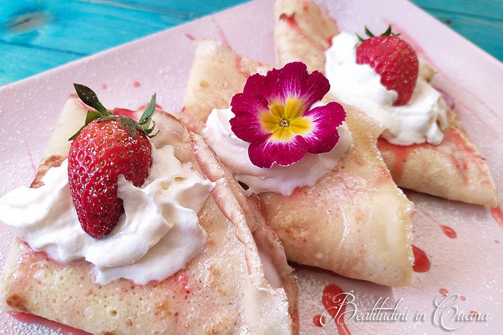 Crepes panna e fragole