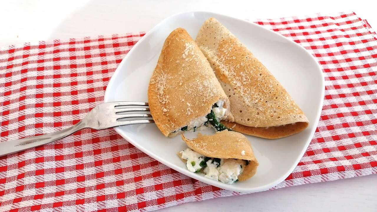 Crepes salate ricotta e spinaci, facili facili